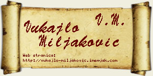 Vukajlo Miljaković vizit kartica